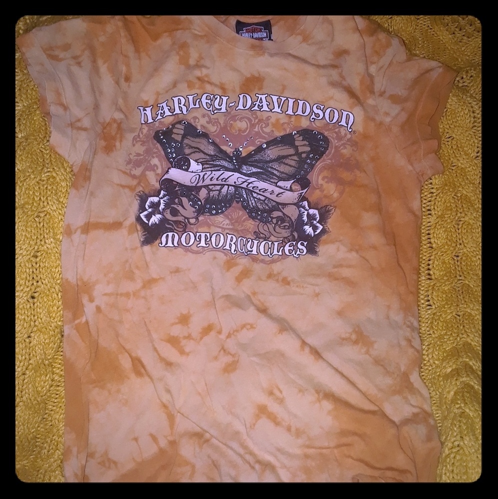 Harley Davidson Wild Heart Butterfly Tee Vintage